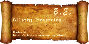 Bilszky Ernesztina névjegykártya